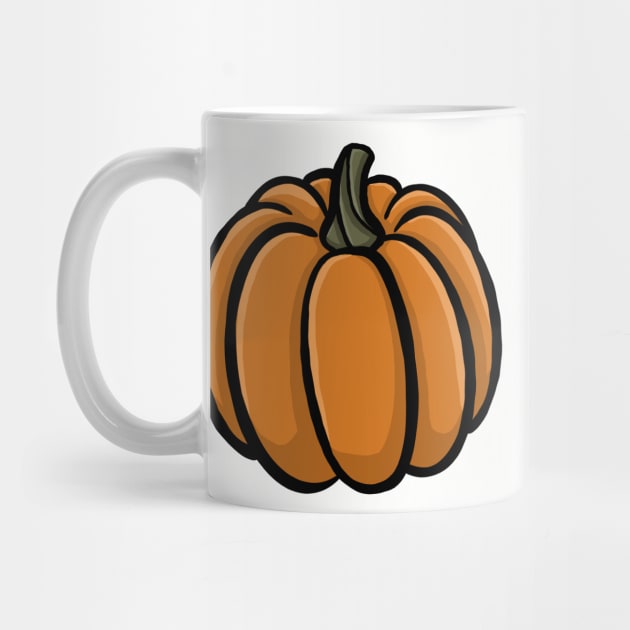 Cute pumpkin cartoon simple minimal cartoon gourd Digital illustration by AlmightyClaire